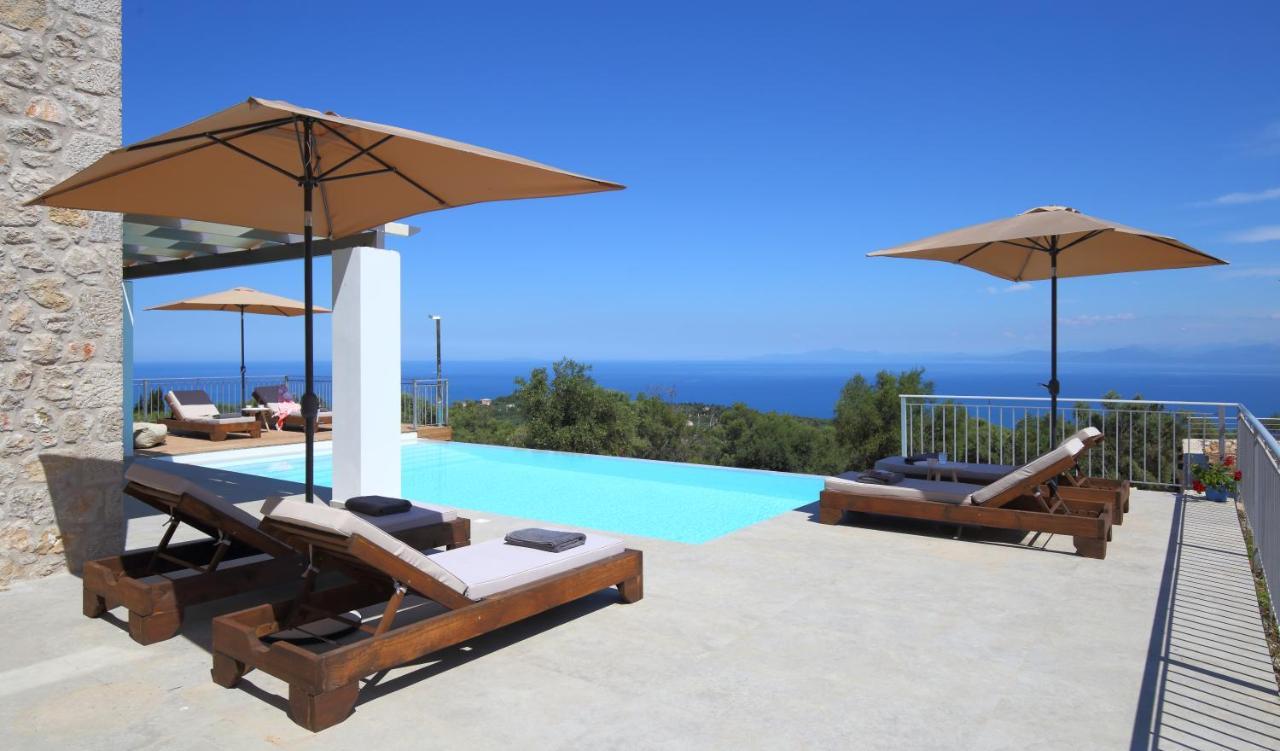 Tsakmakis Villas Luxury- Panoramic Sea View - Lefkada Tsoukaládhes المظهر الخارجي الصورة