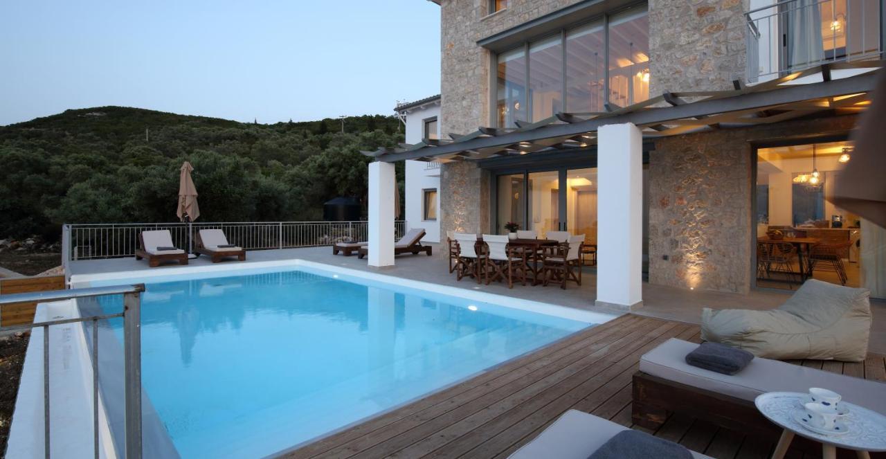 Tsakmakis Villas Luxury- Panoramic Sea View - Lefkada Tsoukaládhes المظهر الخارجي الصورة