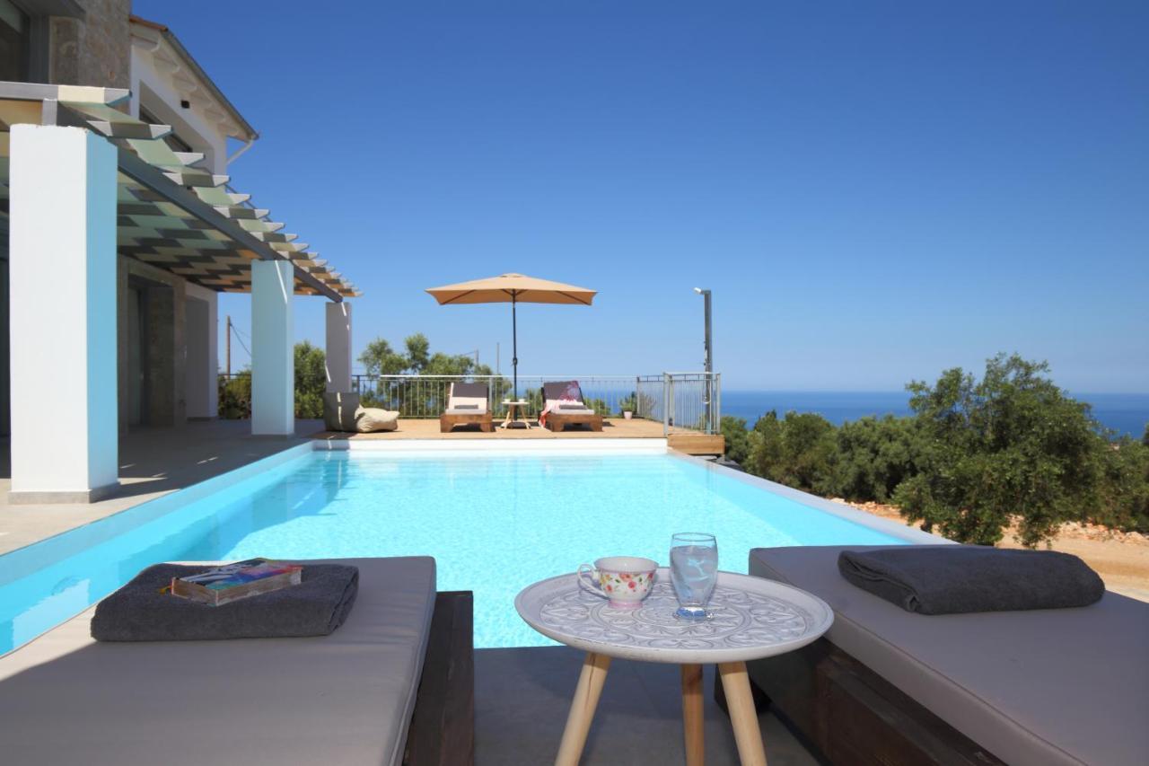 Tsakmakis Villas Luxury- Panoramic Sea View - Lefkada Tsoukaládhes المظهر الخارجي الصورة