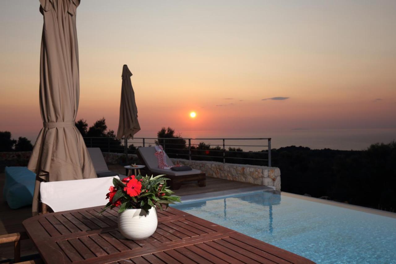 Tsakmakis Villas Luxury- Panoramic Sea View - Lefkada Tsoukaládhes المظهر الخارجي الصورة