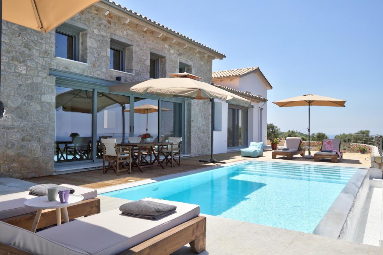 Tsakmakis Villas Luxury- Panoramic Sea View - Lefkada Tsoukaládhes المظهر الخارجي الصورة