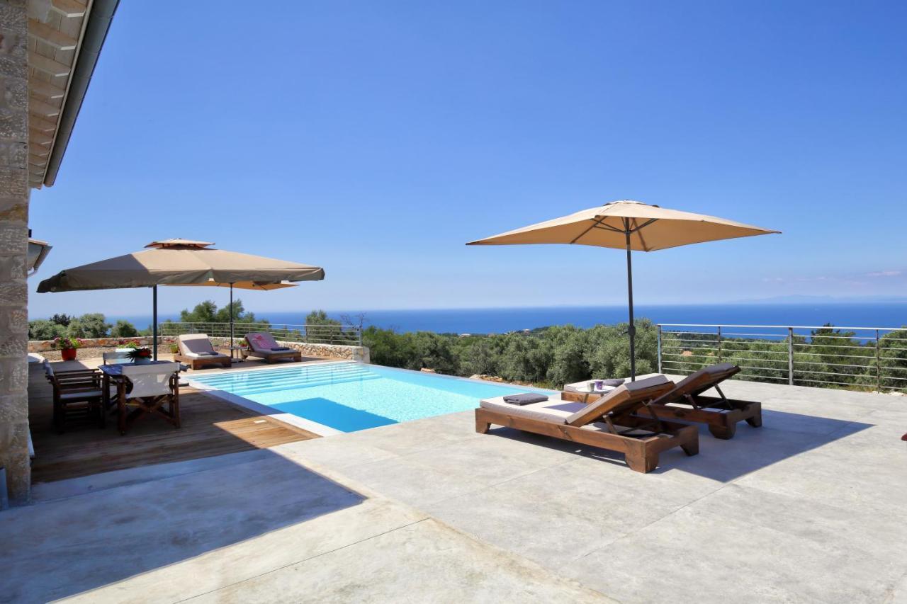 Tsakmakis Villas Luxury- Panoramic Sea View - Lefkada Tsoukaládhes المظهر الخارجي الصورة