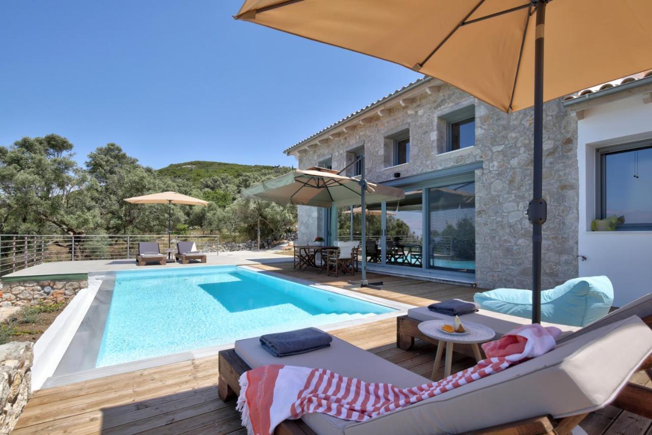 Tsakmakis Villas Luxury- Panoramic Sea View - Lefkada Tsoukaládhes المظهر الخارجي الصورة