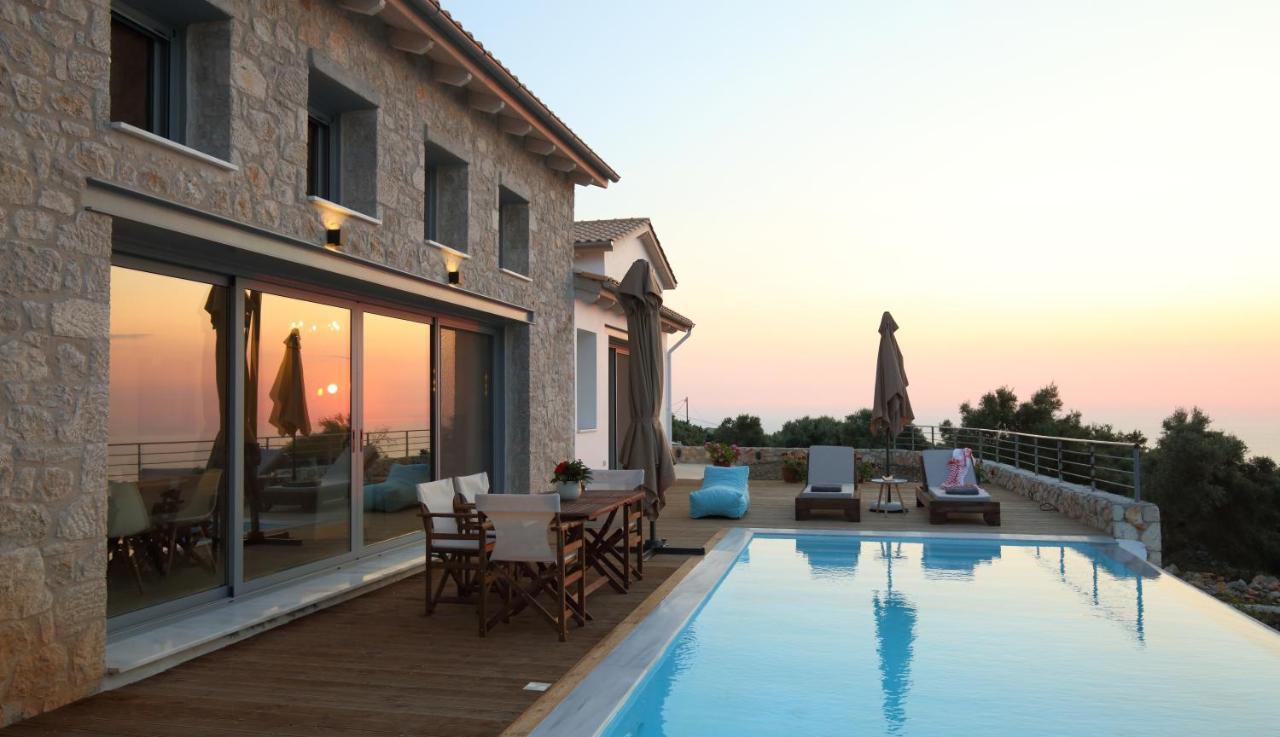 Tsakmakis Villas Luxury- Panoramic Sea View - Lefkada Tsoukaládhes المظهر الخارجي الصورة