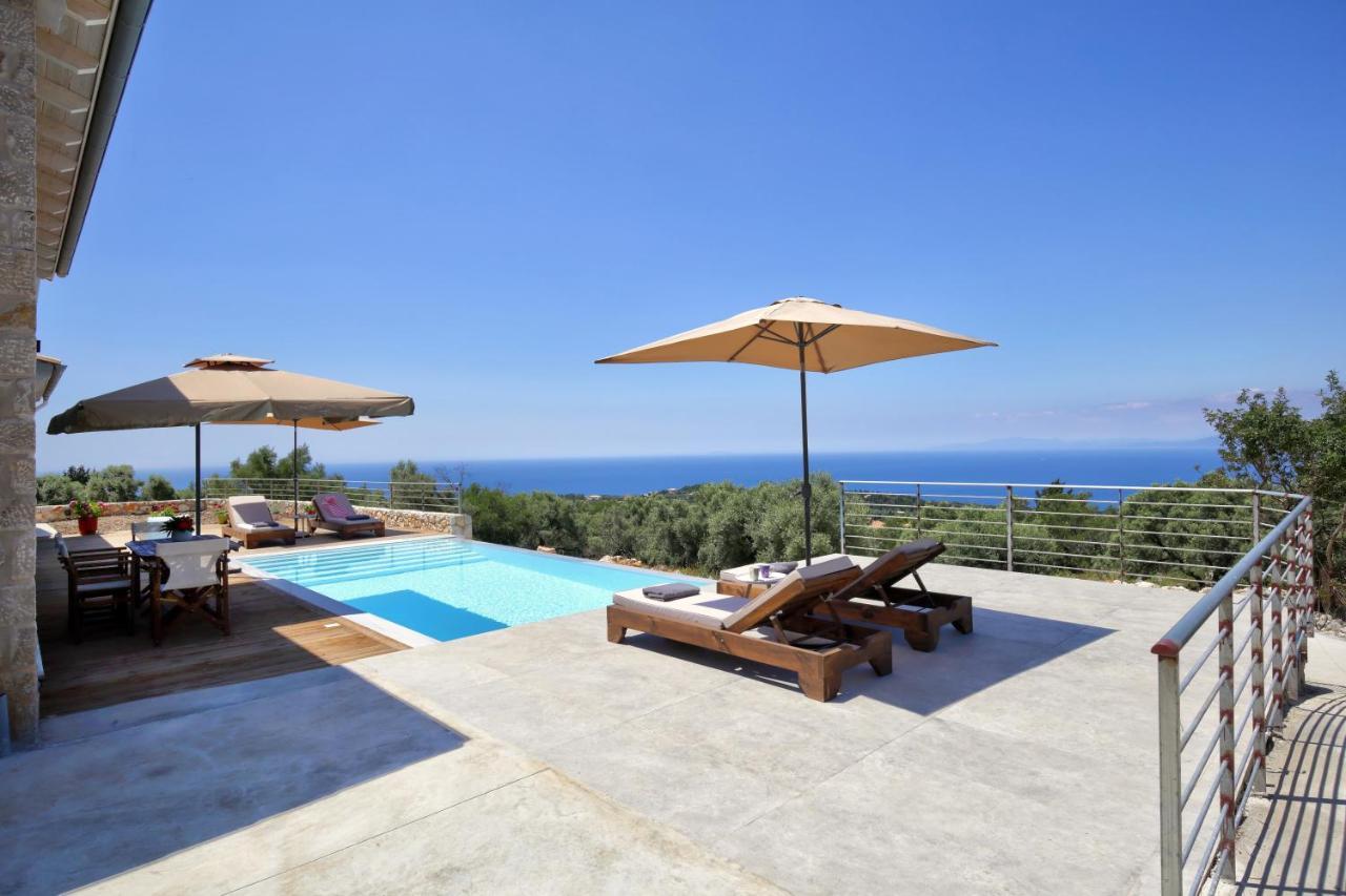Tsakmakis Villas Luxury- Panoramic Sea View - Lefkada Tsoukaládhes المظهر الخارجي الصورة