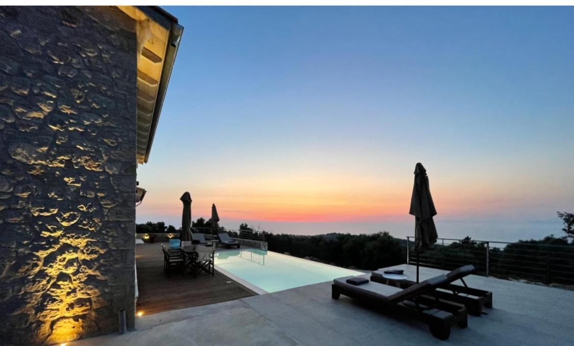Tsakmakis Villas Luxury- Panoramic Sea View - Lefkada Tsoukaládhes المظهر الخارجي الصورة
