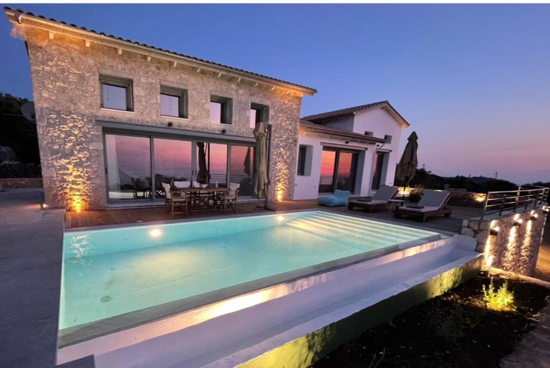 Tsakmakis Villas Luxury- Panoramic Sea View - Lefkada Tsoukaládhes المظهر الخارجي الصورة